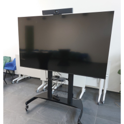 Mobiele monitor (85") met videoconferentiekit